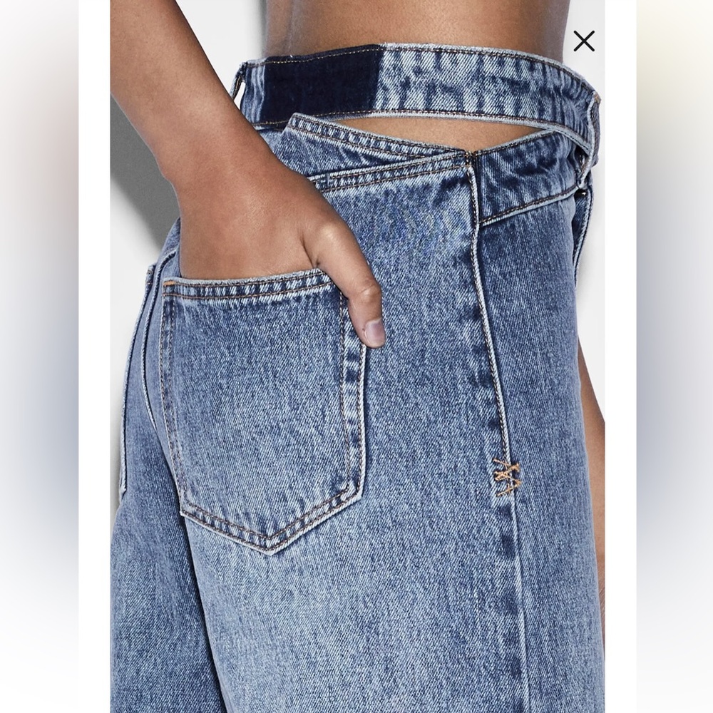 Ksubi Haven Cutout Waist Wide Leg Jeans 27 brand new